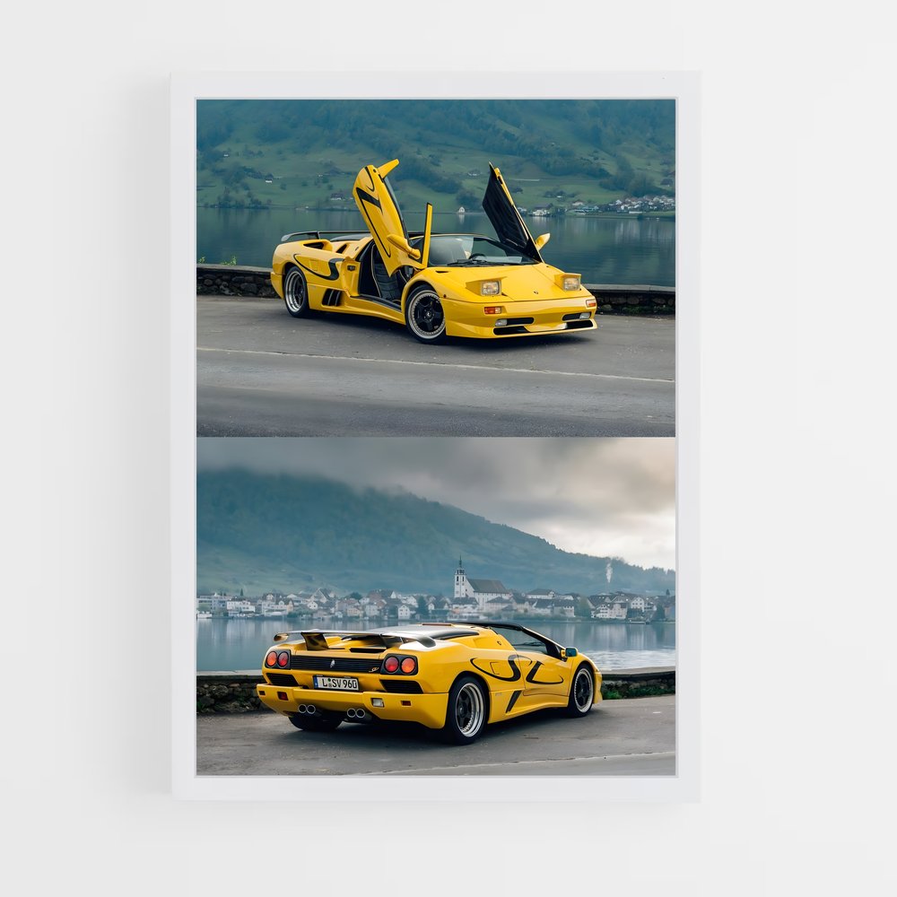 Poster Diablo sur Route – affiche Lamborghini (vue 3)